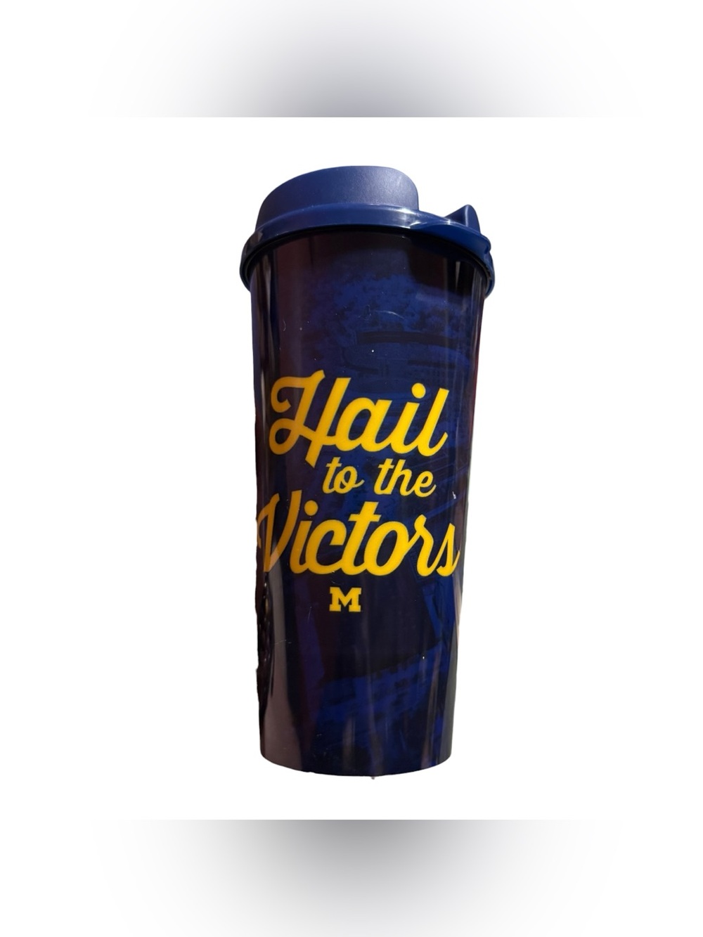 University of Michigan Wolverines Whirley Plastic Souvenir Tumbler Travel Mug